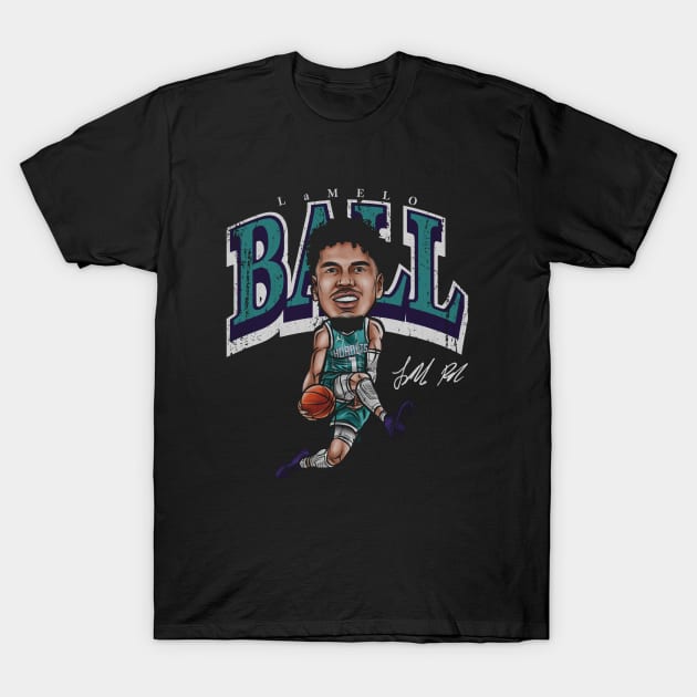 LaMelo Ball Charlotte Cartoon T-Shirt by artbygonzalez